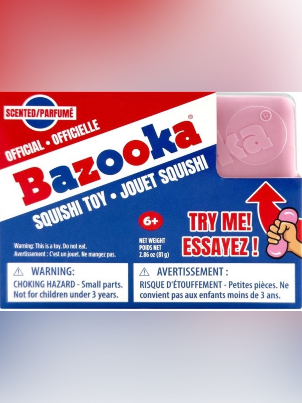 Bazooka Bubble gum scented squishy squish toy Brand new